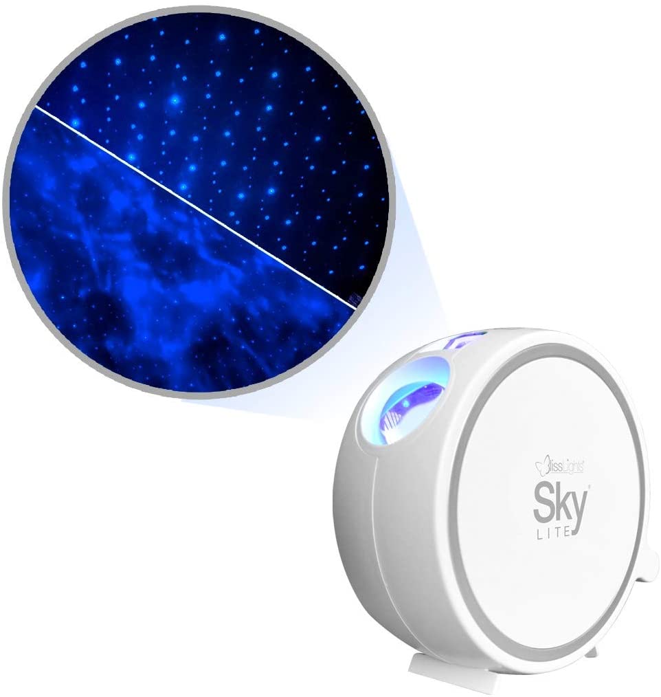 BlissLights Sky Lite - LED Laser Star Projector, Galaxy Lighting, Nebula Lamp (Blue Stars, Blue Cloud)