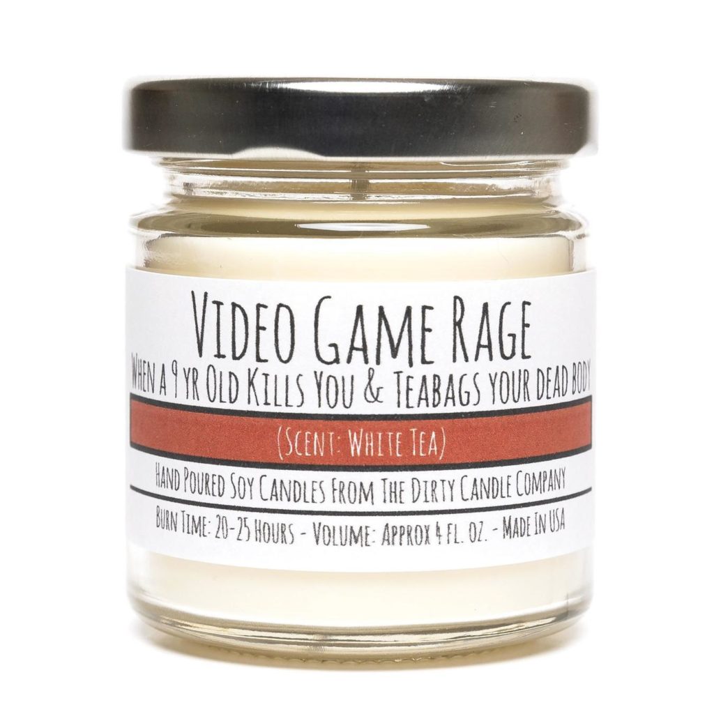 video game rage candle